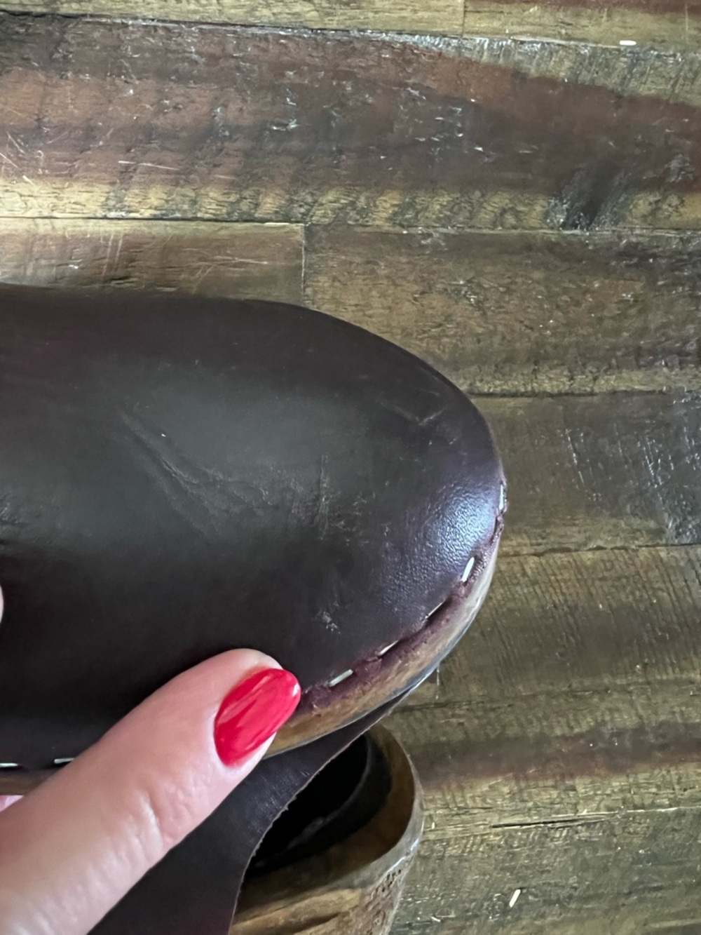 Lotta Women's Mahogany Leather Clog Mules with Adjustable Ankle Strap Size 11 - Picture 7 of 12